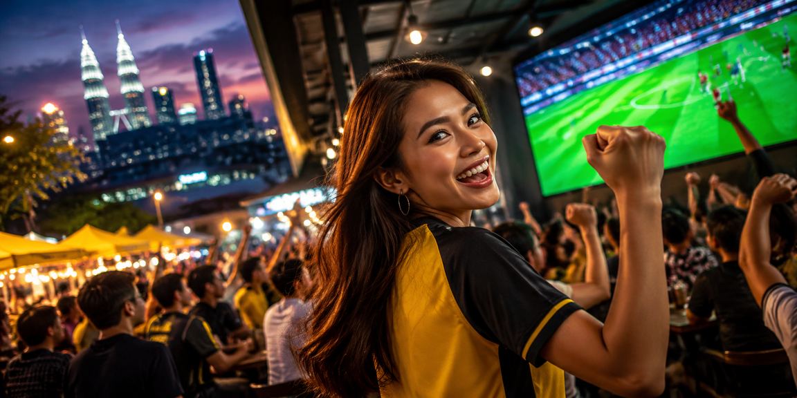 Pengguna Malaysia menonton perlawanan bola sepak dan membuat pertaruhan melalui platform 48ft3ajx